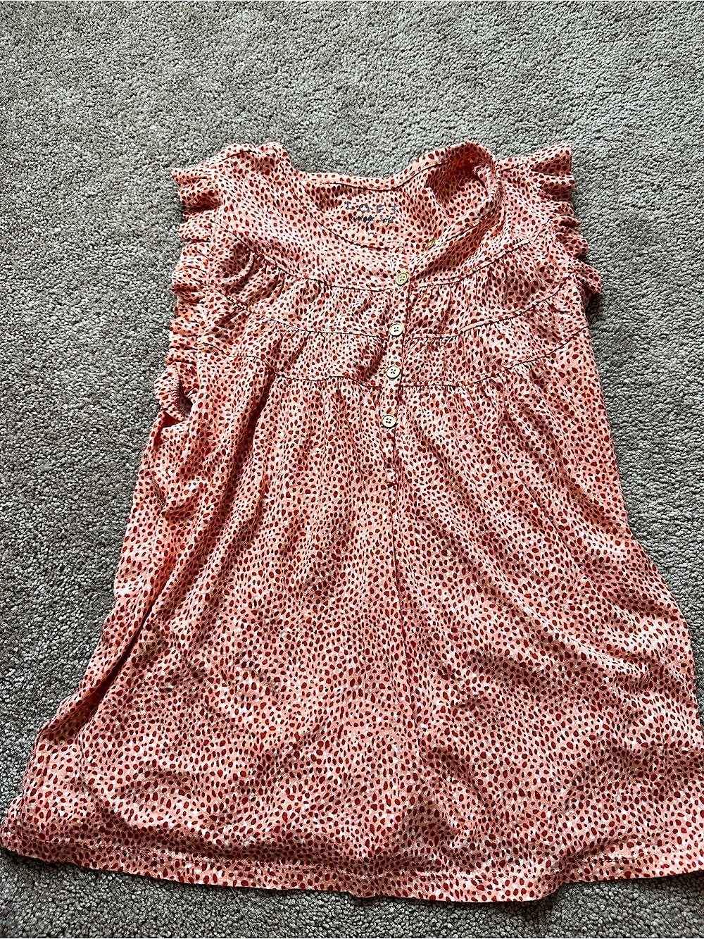 LOFT Animal Print Blouse in Pink & White Like New